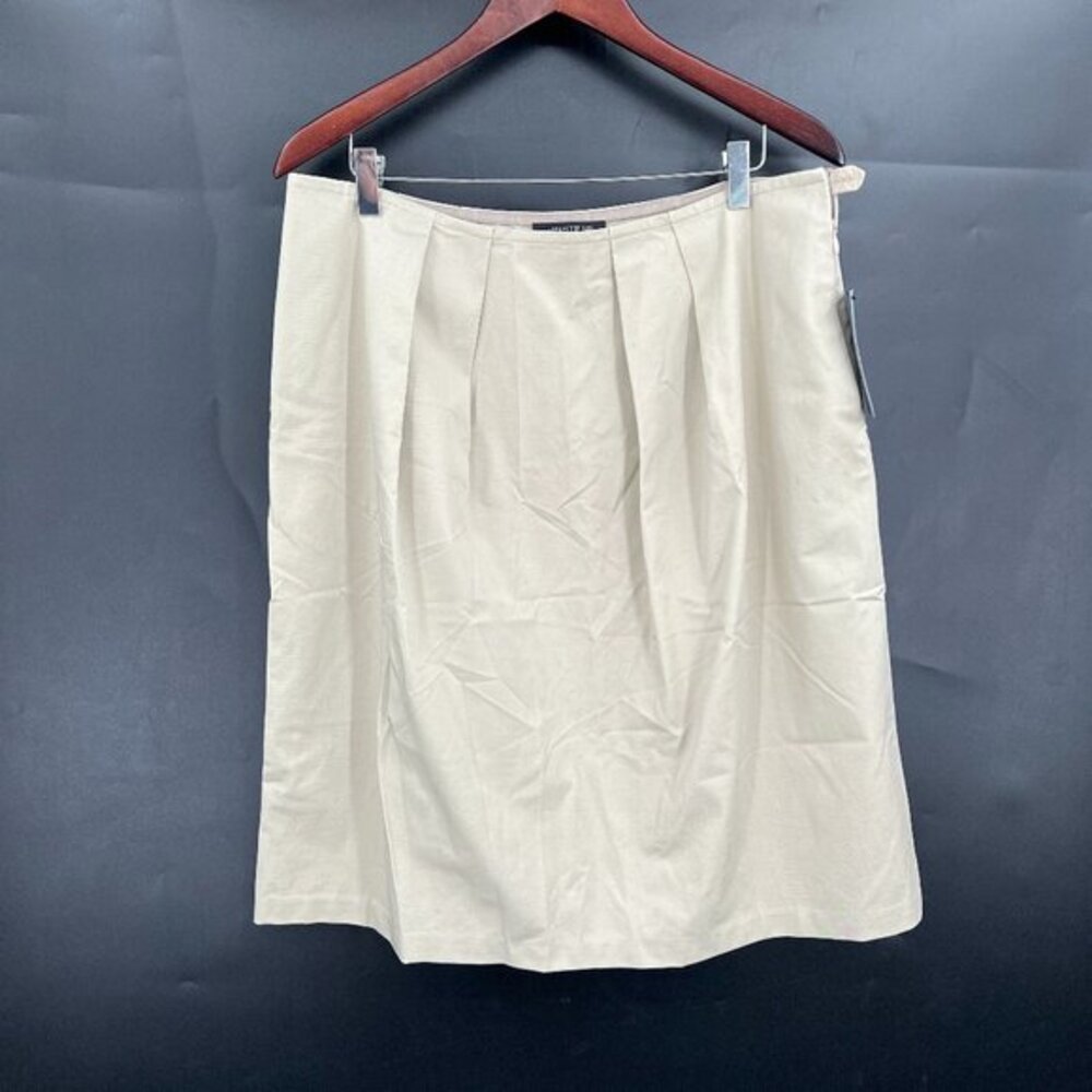 NEW Lafayette 148 New York pleated khaki a-line skirt‎ classic midi career 12